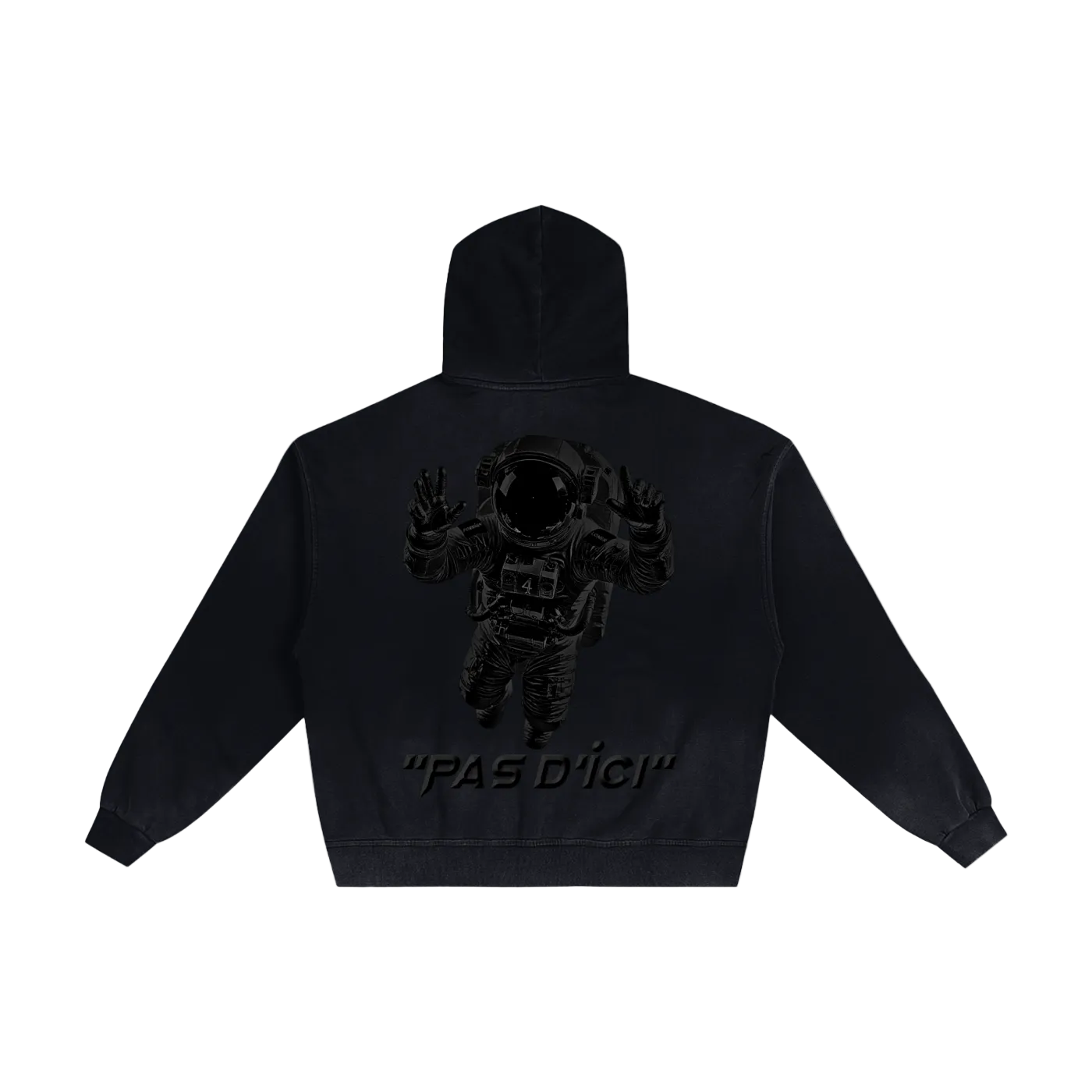 [BL4CK OUT] HAND-FRAYED SUNFADE ZiP HOODiE