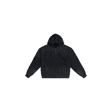 [BL4CK OUT] HAND-FRAYED SUNFADE ZiP HOODiE