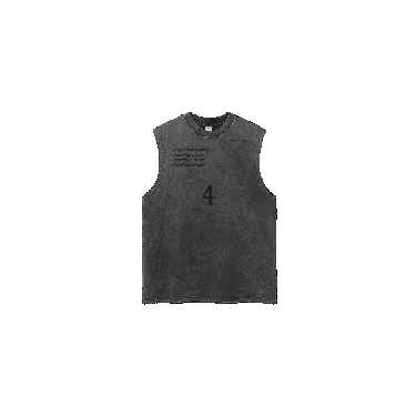 [BL4CK OUT] SNOW WASHED FRAYED TANK TOP