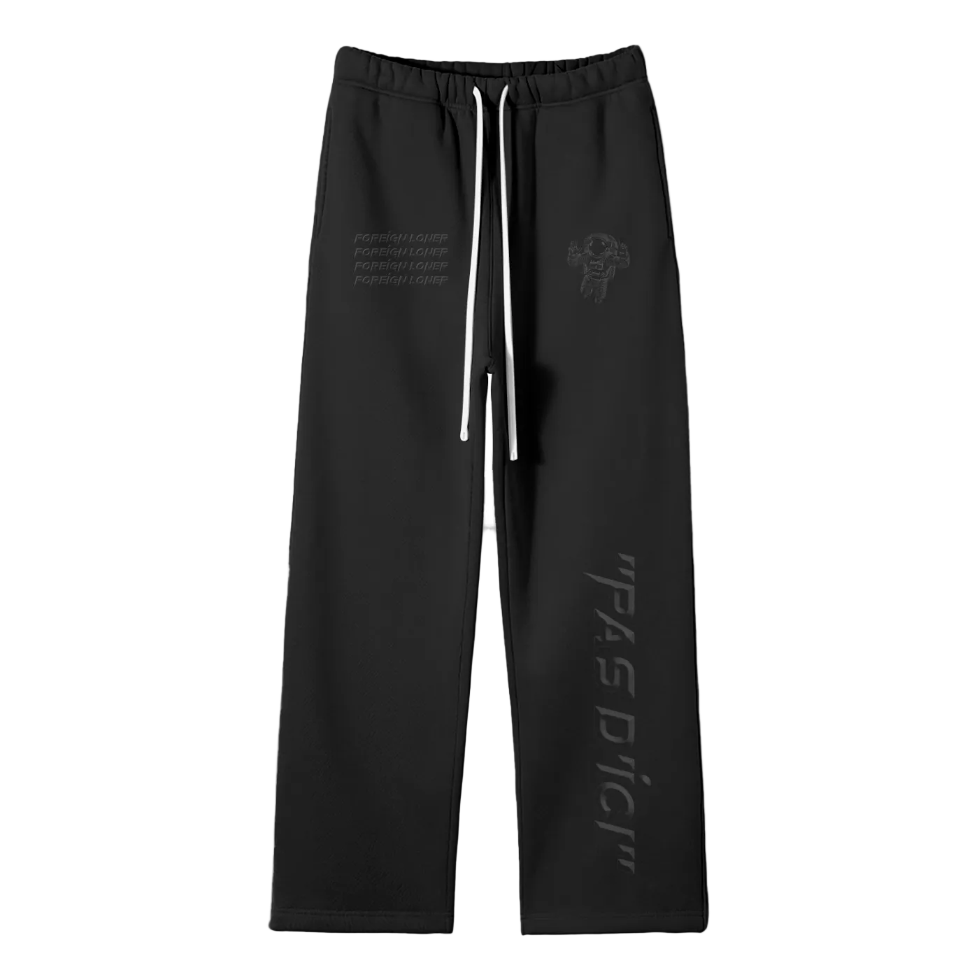 [BL4CK OUT] FLEECE STRAiGHT LEG PANTS