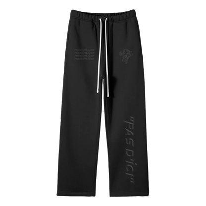 [BL4CK OUT] FLEECE STRAiGHT LEG PANTS