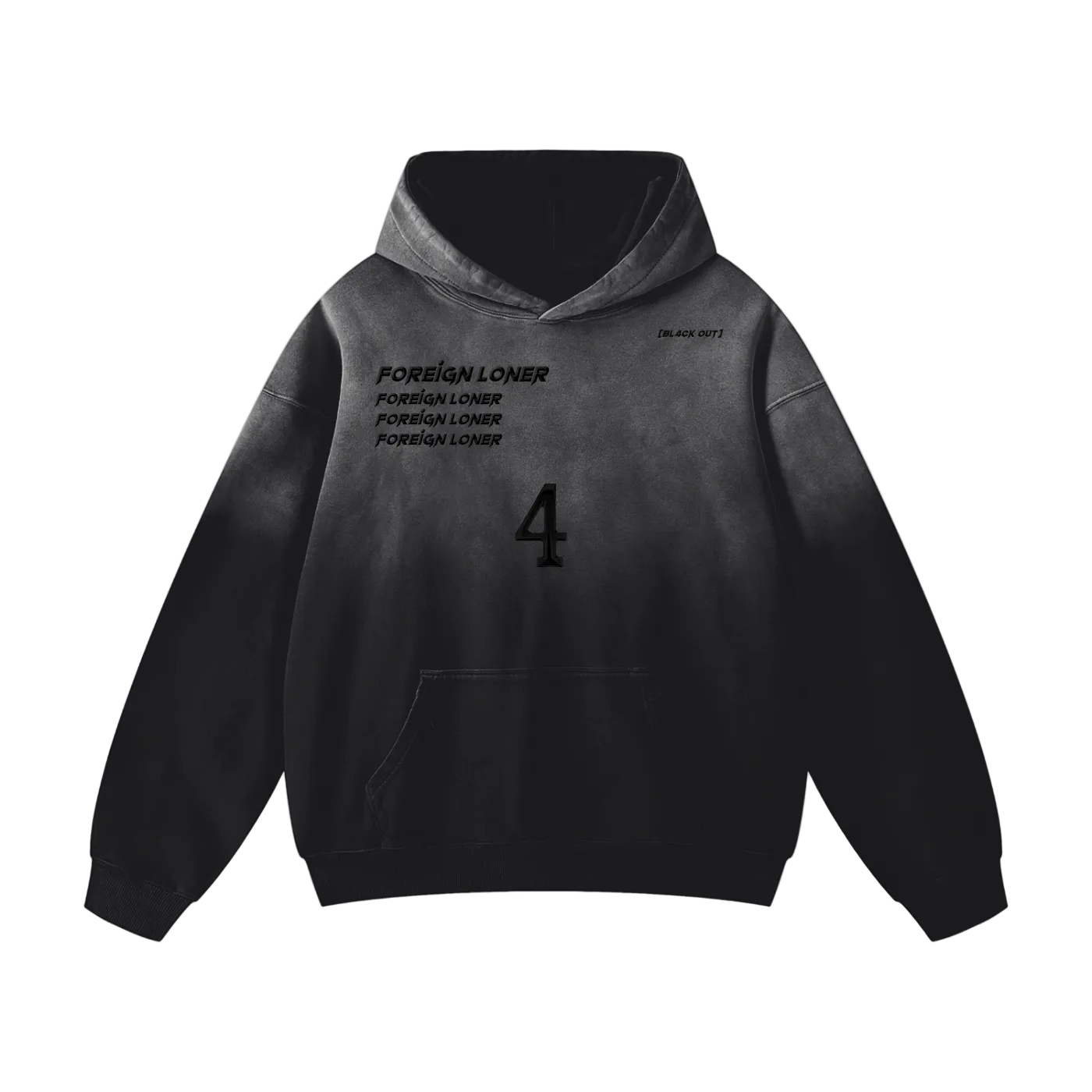 [BL4CK OUT] HEAVYWEiGHT SUNFADE OVERSiZED HOODiE