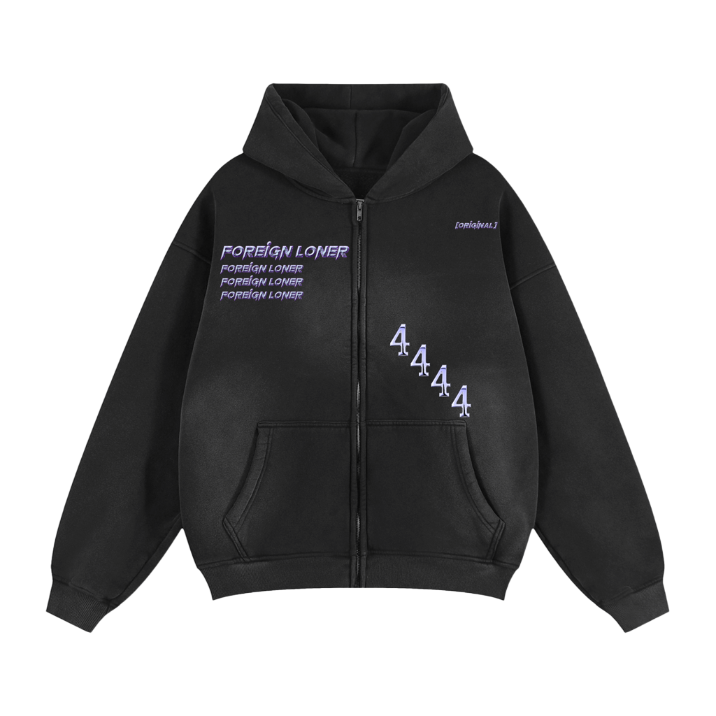 [ORiGiNAL] FOREiGN LONER - SUNFADE TWO-WAY ZiPPER BOXY HOODiE