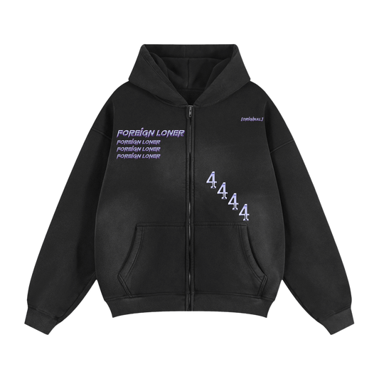 [ORiGiNAL] FOREiGN LONER - SUNFADE TWO-WAY ZiPPER BOXY HOODiE